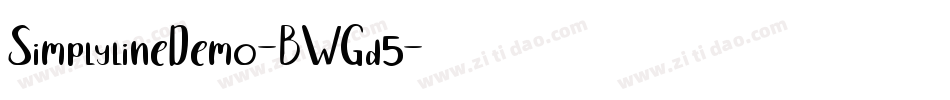SimplylineDemo-BWGd5字体转换