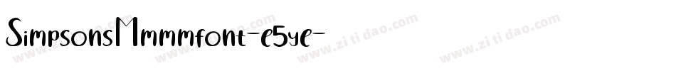 SimpsonsMmmmfont-e5ye字体转换
