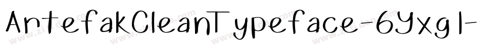 ArtefakCleanTypeface-6Yxg1字体转换