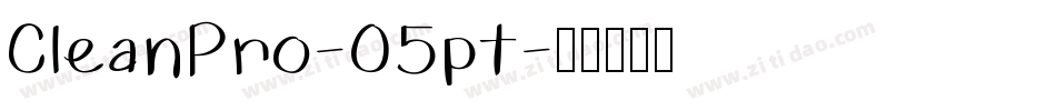 CleanPro-05pt字体转换