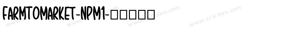 FarmToMarket-nPM1字体转换
