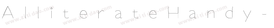 AlliterateHandy字体转换