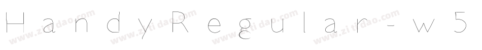 HandyRegular-w5m2字体转换