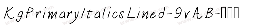 KgPrimaryItalicsLined-9vAB字体转换
