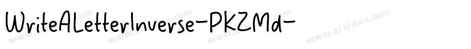 WriteALetterInverse-PKZMd字体转换