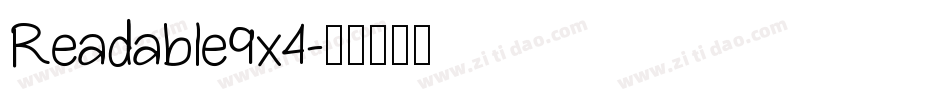 Readable9x4字体转换