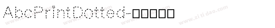AbcPrintDotted字体转换