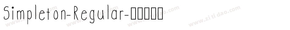 Simpleton-Regular字体转换