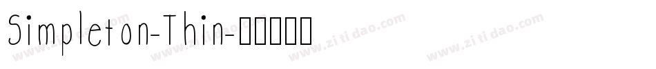 Simpleton-Thin字体转换