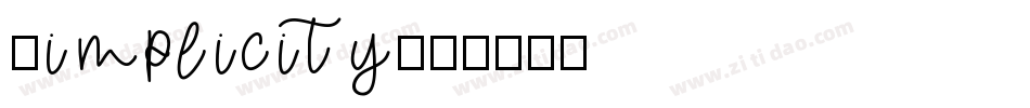 Simplicity字体转换