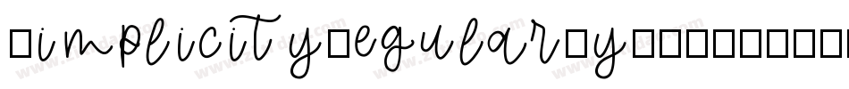 SimplicityRegular-y47Z字体转换