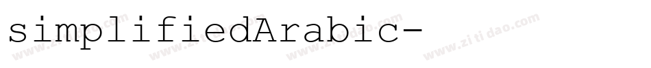 simplifiedArabic字体转换
