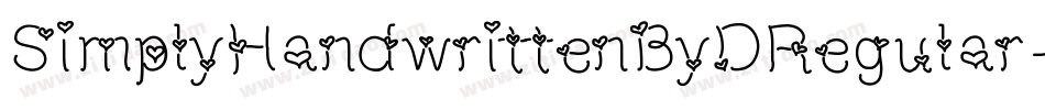 SimplyHandwrittenByDRegular-2OOno字体转换