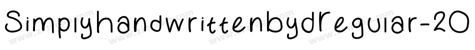 SimplyHandwrittenByDRegular-2OOno字体转换