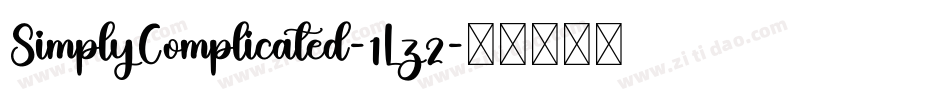 SimplyComplicated-1Lz2字体转换