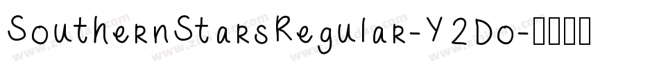SouthernStarsRegular-Y2Do字体转换