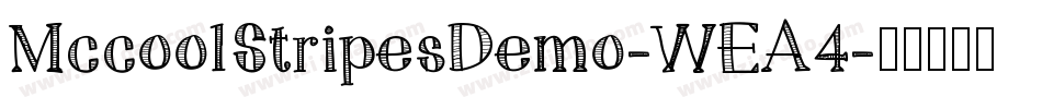 MccoolStripesDemo-WEA4字体转换