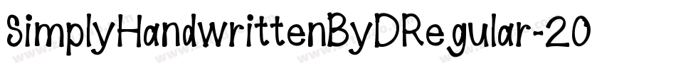 SimplyHandwrittenByDRegular-2OOno字体转换
