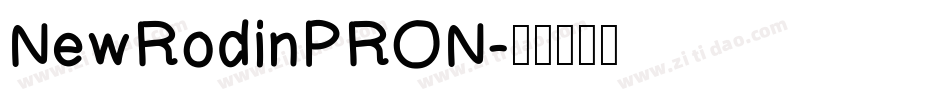 NewRodinPRON字体转换
