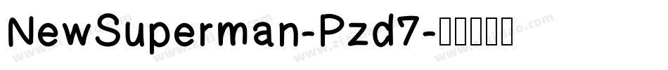 NewSuperman-Pzd7字体转换