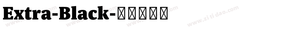 Extra-Black字体转换