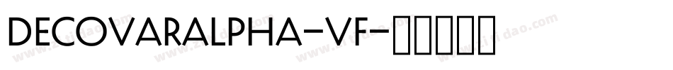 DecovarAlpha-VF字体转换
