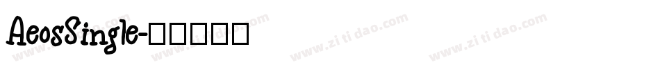 AeosSingle字体转换