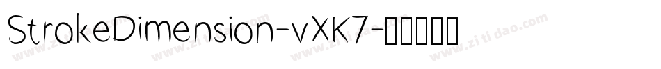StrokeDimension-vXK7字体转换