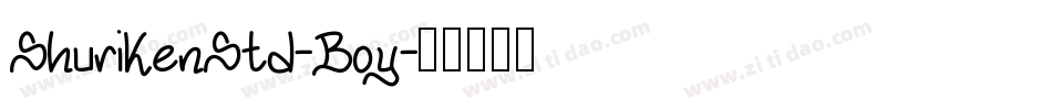 ShurikenStd-Boy字体转换