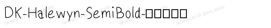 DK-Halewyn-SemiBold字体转换