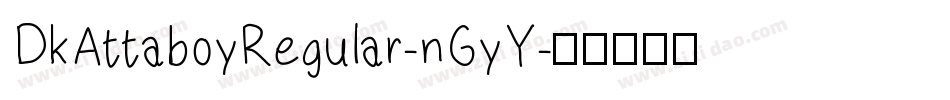 DkAttaboyRegular-nGyY字体转换