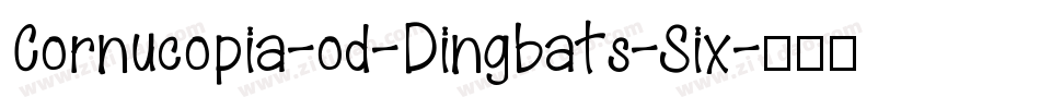 Cornucopia-od-Dingbats-Six字体转换