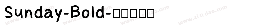 Sunday-Bold字体转换