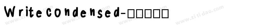 WriteCondensed字体转换