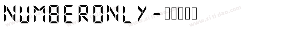 numberonly字体转换