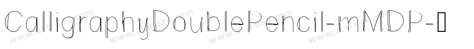 CalligraphyDoublePencil-mMDP字体转换
