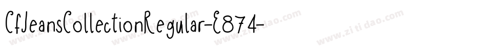 CfJeansCollectionRegular-E874字体转换
