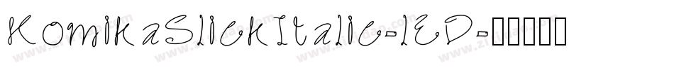 KomikaSlickItalic-lED字体转换