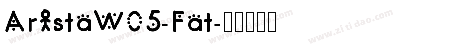 AristaW05-Fat字体转换