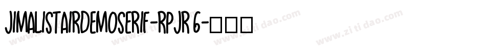 JimAlistairDemoSerif-RpJr6字体转换