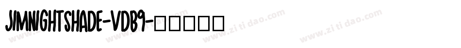 JimNightshade-vdB9字体转换