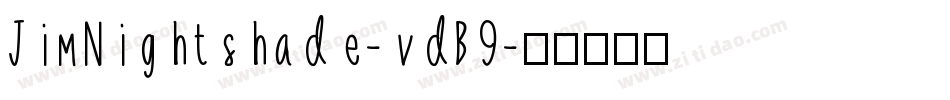 JimNightshade-vdB9字体转换