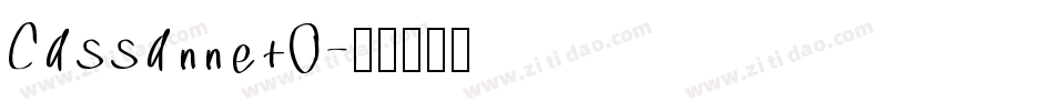 CassannetO字体转换