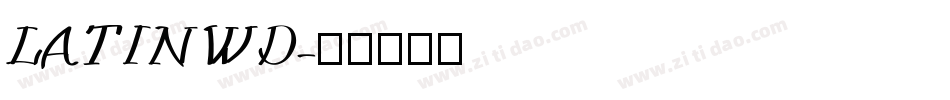 LATINWD字体转换