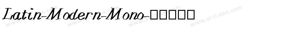 Latin-Modern-Mono字体转换