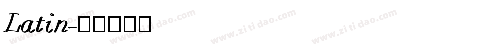 Latin字体转换