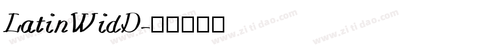 LatinWidD字体转换