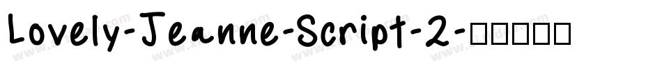 Lovely-Jeanne-Script-2字体转换