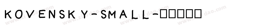 kovensky-small字体转换