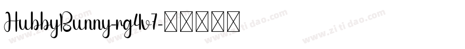 HubbyBunny-rg4v7字体转换